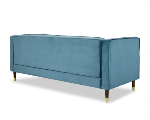 Thomas Velvet Fabric 3 Seater Sofa, Blue Velvet - Image 4