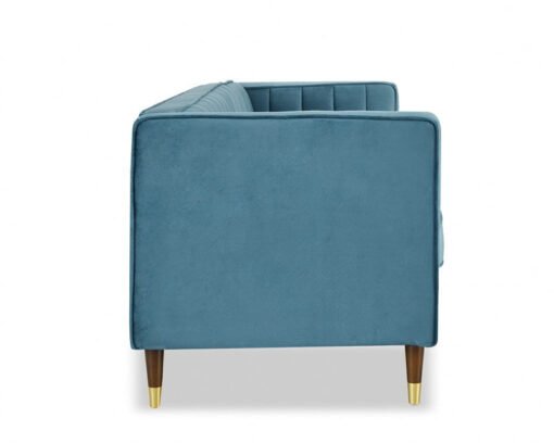Thomas Velvet Fabric 3 Seater Sofa, Blue Velvet - Image 5