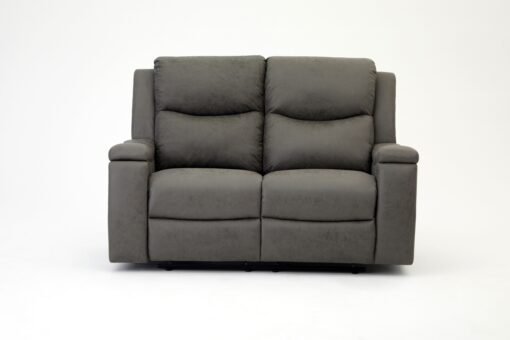 Collins 2+3 Sofa Set Manual Recliner with Armrest Cupholders, Grey Air Leather - Image 3