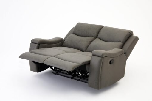 Collins 2+3 Sofa Set Manual Recliner with Armrest Cupholders, Grey Air Leather - Image 5