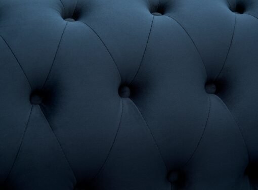 Chesterfield Pleat Velvet Fabric 2+3 Seater Sofa Set, Midnight Blue Velvet - Image 10