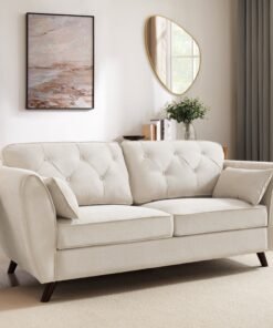 Monroe 3 Seater Sofa, Cream Linen