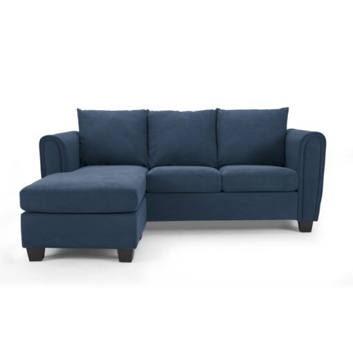 Halena 3 Seater Sofa With Reversible Chaise, Blue Cord - Image 6