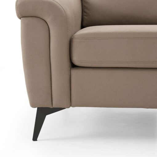 Emma 3 Seater Sofa With Reversible Chaise, Brown Air Leather - Image 10