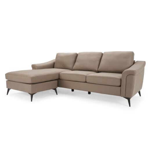 Emma 3 Seater Sofa With Reversible Chaise, Brown Air Leather - Image 5