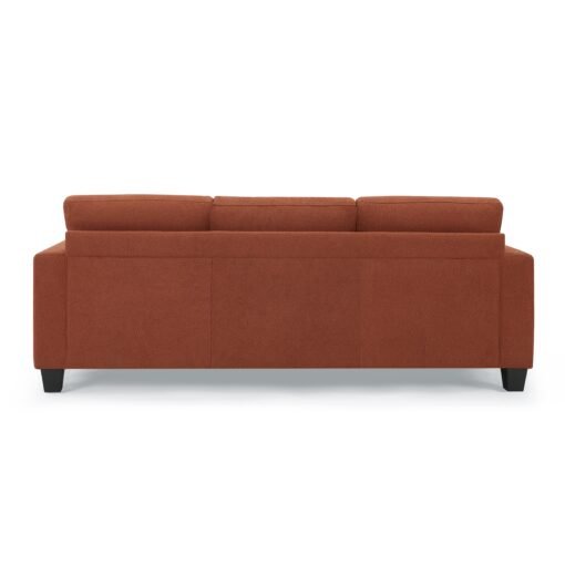 Hazel 3 Seater Reversible Chaise Sofa, Burnt Orange Boucle Fabric - Image 7