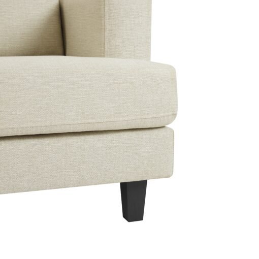 Dale 3 Seater Sofa, Natural Linen Fabric - Image 7