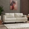 Dale 3 Seater Sofa, Natural Linen Fabric
