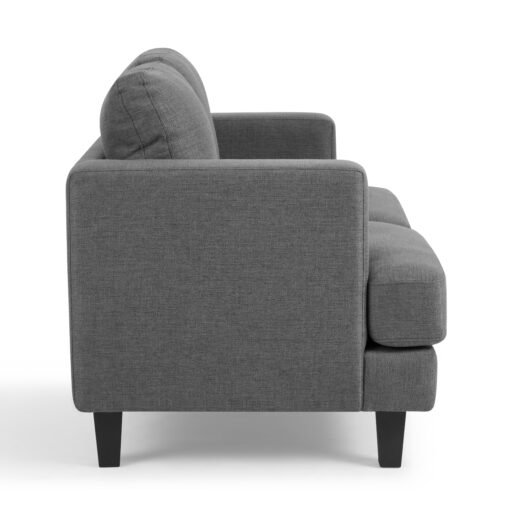 Dale 2+3 Seater Sofa set, Dark Grey Linen Fabric - Image 6