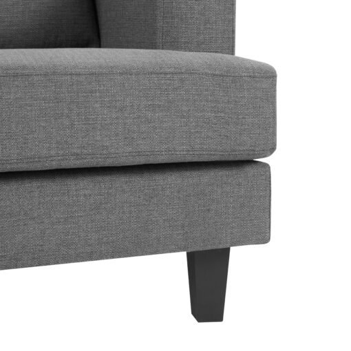 Dale 2+3 Seater Sofa set, Dark Grey Linen Fabric - Image 7