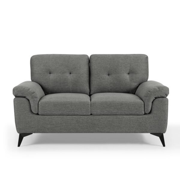 Dylan 2+3 Seater Sofa Set, Dark Grey Fabric - Image 3