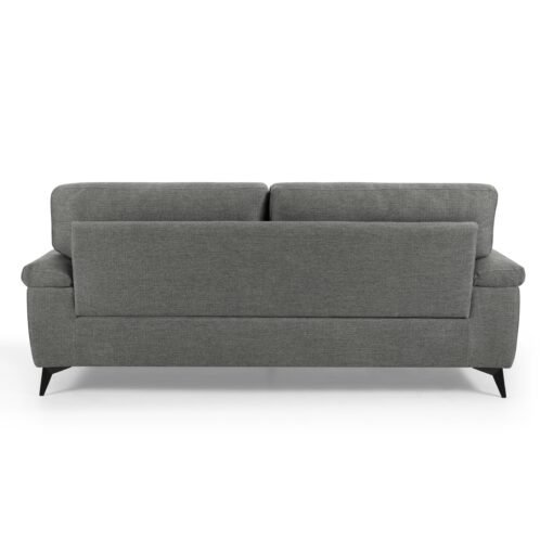 Dylan 3 Seater Sofa, Dark Grey Linen Fabric - Image 5