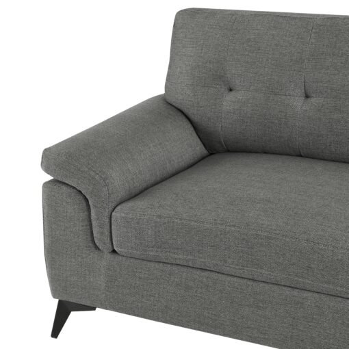 Dylan 3 Seater Sofa, Dark Grey Linen Fabric - Image 8