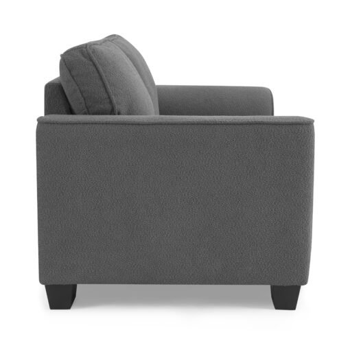 Jada 2+3 Seater Sofa Set, Dark Grey Boucle Fabric - Image 6