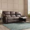 Enoch 2+3 Seater Recliner Sofa Set, Brown Faux Leather