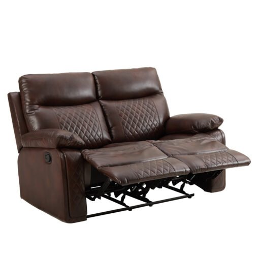Carson 2+3 Seater Recliner Sofa Set, Brown Faux Leather - Image 4