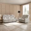 Hannah 2+3 Seater Electric Recliner Sofa set, Light Grey Air Leather