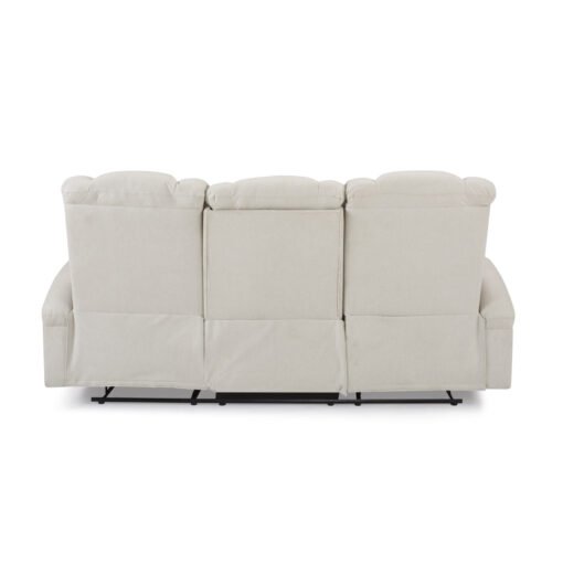 Hannah 3 Seater Electric Recliner Sofa, Light Grey Air Leather - Image 6