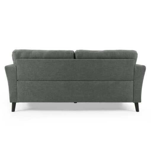 Stella 3 Seater Sofa, Dark Grey Linen Fabric - Image 6