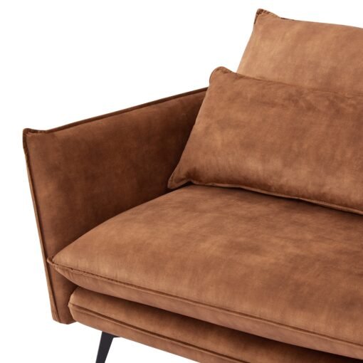 Savoy 3 Seater Corner Sofa Right Hand Chaise, Rustic Orange Velvet - Image 8