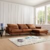 Savoy 3 Seater Corner Sofa Right Hand Chaise, Rustic Orange Velvet
