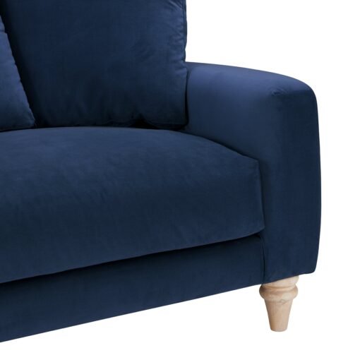 Covent 3 Seater Sofa With Scatter Back Cushions, Luxury Navy Blue Velvet - Image 7