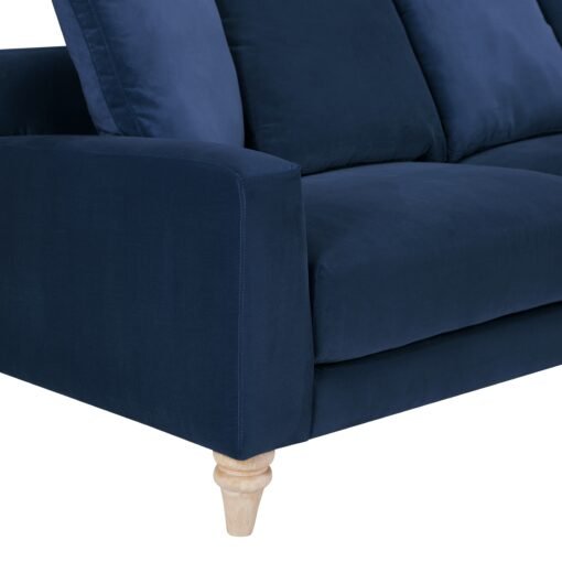 Covent 3 Seater Sofa With Scatter Back Cushions, Luxury Navy Blue Velvet - Image 8