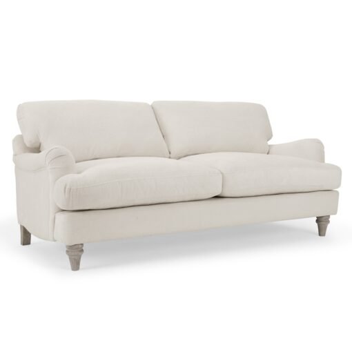 Oxford 3 Seater Sofa, Luxury Ivory Linen - Image 2