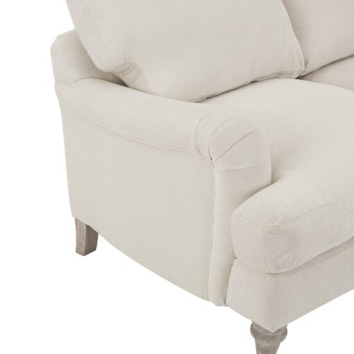 Oxford 3 Seater Sofa, Luxury Ivory Linen - Image 9
